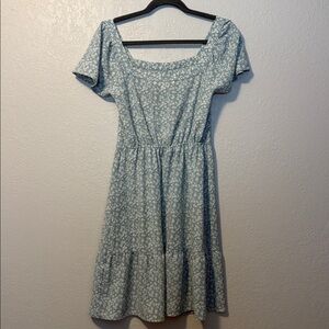 Monteau Los Angeles Baby Blue Boho Dress Small